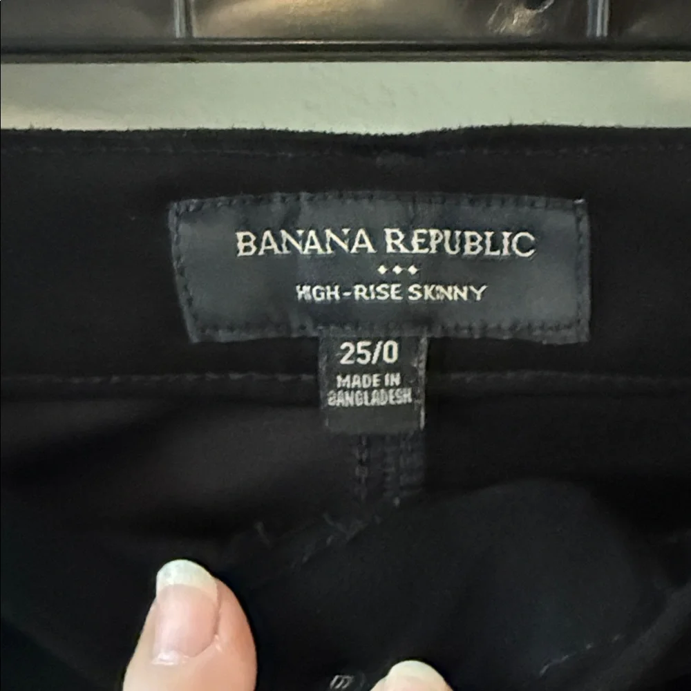 Banana Republic Black High-Rise Straight-Leg Jeans